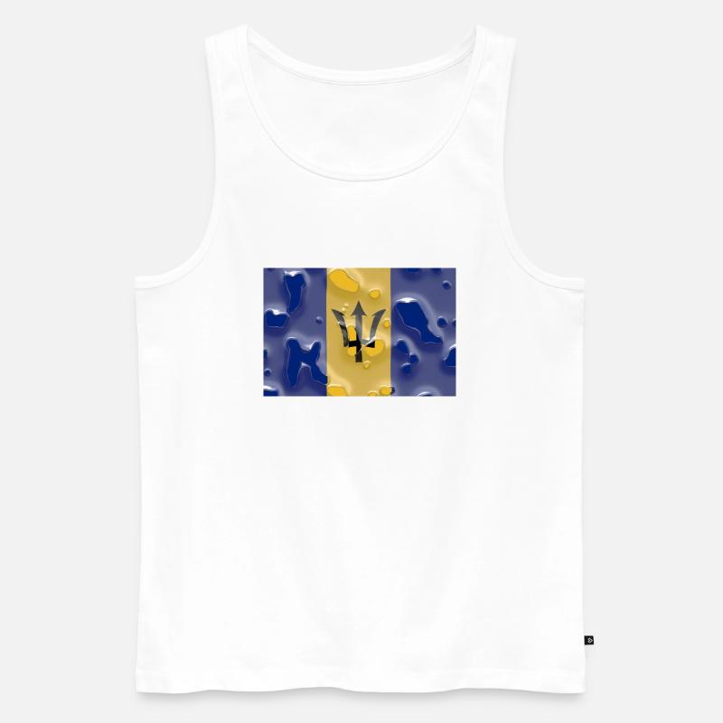 Barbados - Männer Premium Bio Tank Top - Weiß