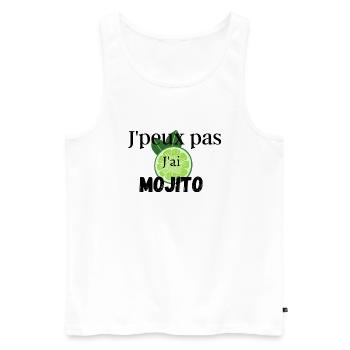 MOJITO - Débardeur bio Premium Homme - blanc - Devant - Michal (187cm)
