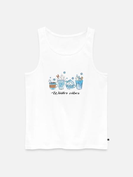 Winter Vibes - Men's Premium Organic Tank Top - white