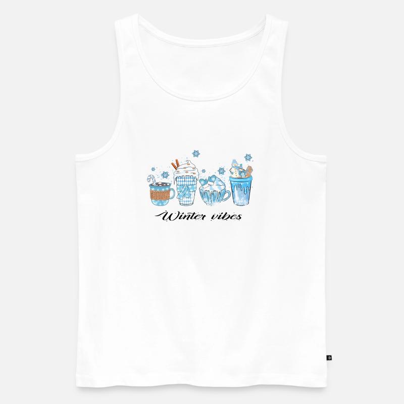Winter Vibes - Männer Premium Bio Tank Top - Weiß