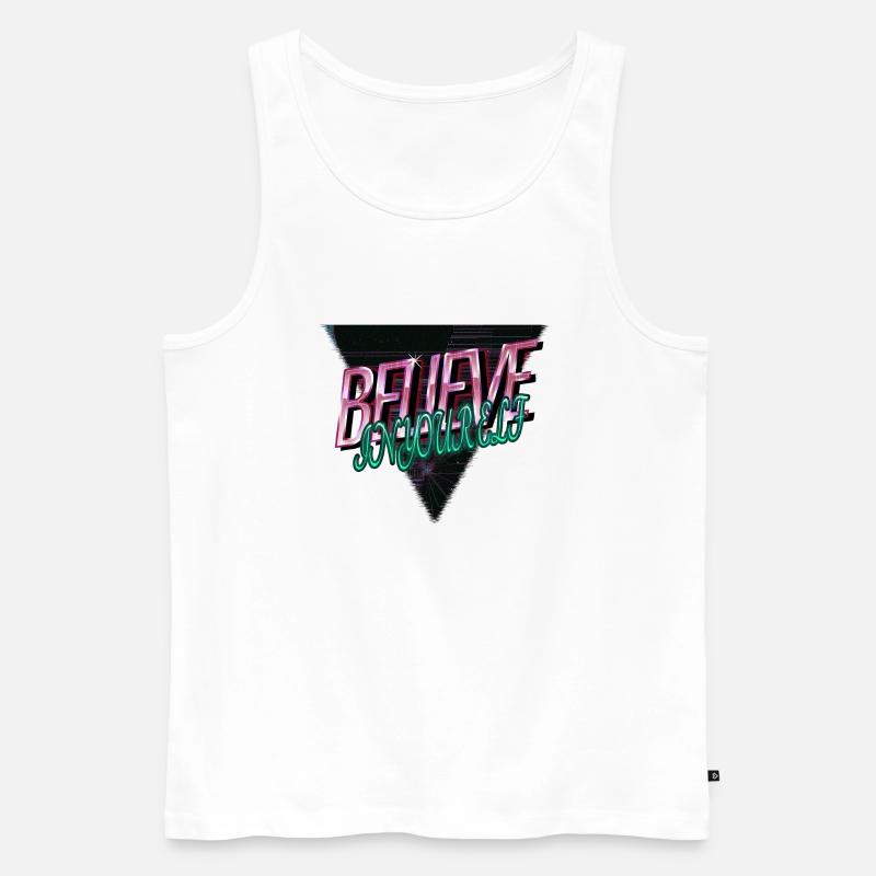 christmas vacation dino dinosaurs bubaprints - Männer Premium Bio Tank Top - Weiß