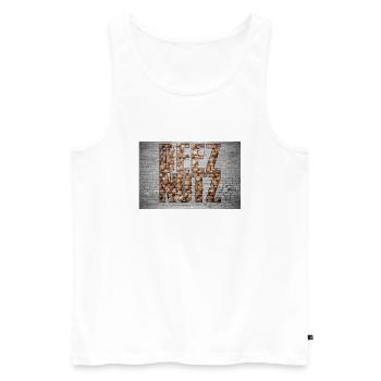 Deez Nutz Graffiti - Männer Premium Bio Tank Top - Weiß - Vorne - AI Model Male 178 light (178cm)