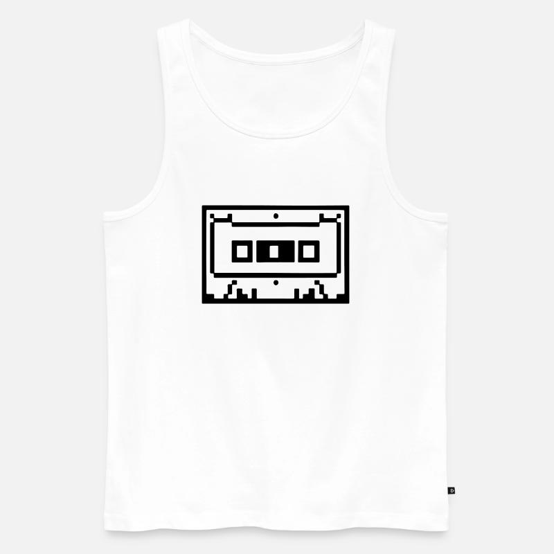 Kassette Verpixelt Retro Geschenkidee - Männer Premium Bio Tank Top - Weiß