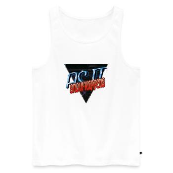 citation drôles dictons bodybuilding dinosaure tshirt - Débardeur bio Premium Homme - blanc - Devant - Michal (187cm)
