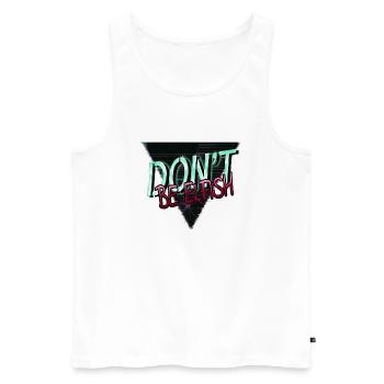 Funny quote Dinosaur Tshirt Dinosaur Beard Gang - Men's Premium Organic Tank Top - white - Front - Michal (187cm)