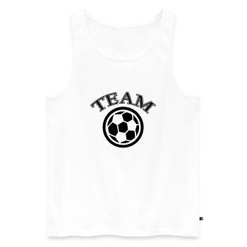 Équipe de football - Débardeur bio Premium Homme - blanc - Devant - AI Model Male 178 light (178cm)