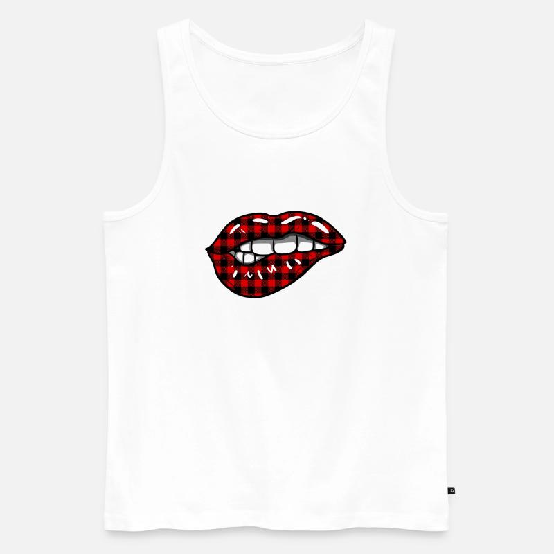 Rot weiß und fällig - Männer Premium Bio Tank Top - Weiß