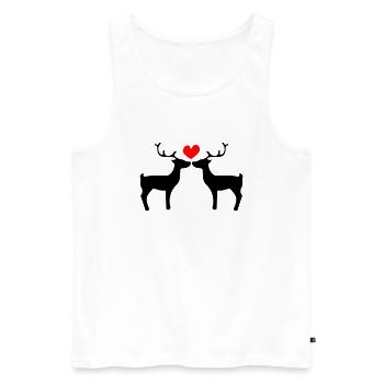 LGBT-Rentiere - Männer Premium Bio Tank Top - Weiß - Vorne - Michal (187cm)