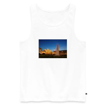 Brandenburger Tor - Männer Premium Bio Tank Top - Weiß - Vorne - AI Model Male 178 light (178cm)