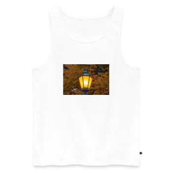 Alte Straßenlaterne - Männer Premium Bio Tank Top - Weiß - Vorne - Michal (187cm)