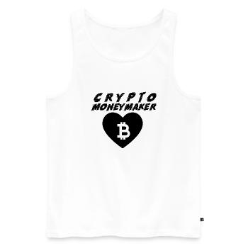 Bitcoin Trading Crypto Stocks - Débardeur bio Premium Homme - blanc - Devant - Michal (187cm)