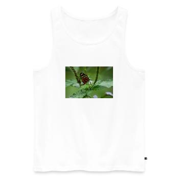 Schmetterling - Männer Premium Bio Tank Top - Weiß - Vorne - Michal (187cm)
