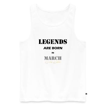 Mars Legends Cadeau noir - Débardeur bio Premium Homme - blanc - Devant - Michal (187cm)