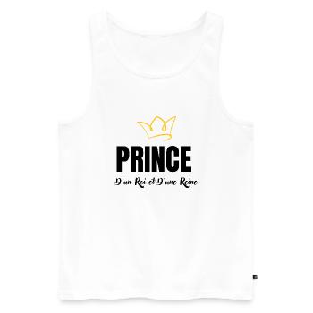 prince d'un roi et d'une reine - Débardeur bio Premium Homme - blanc - Devant - Michal (187cm)