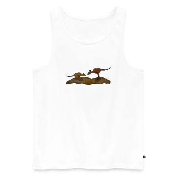 Dieses Känguru Paar lebte in Australien - Männer Premium Bio Tank Top - Weiß - Vorne - Michal (187cm)