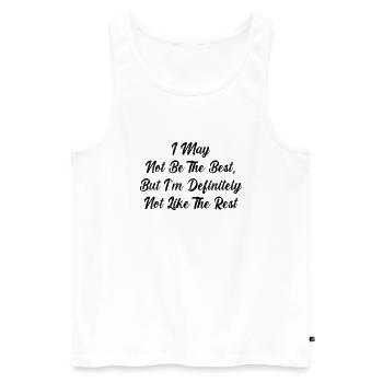 Inspirational and motivational quotes - Men's Premium Organic Tank Top - white - Front - Michal (187cm)