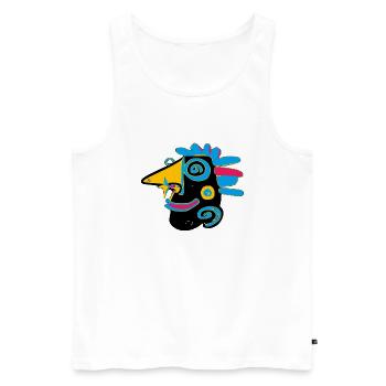 Dubbing the unreal character - Men's Premium Organic Tank Top - white - Front - AI Model Male 178 light (178cm)