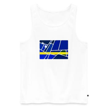 Curaçao - Men's Premium Organic Tank Top - white - Front - AI Model Male 178 light (178cm)