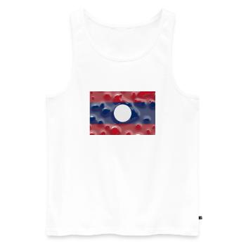 Laos - Men's Premium Organic Tank Top - white - Front - AI Model Male 178 light (178cm)