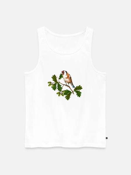 Bunter Vogel - Männer Premium Bio Tank Top - Weiß