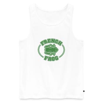 French frog - French frog - Men's Premium Organic Tank Top - white - Front - Michal (187cm)
