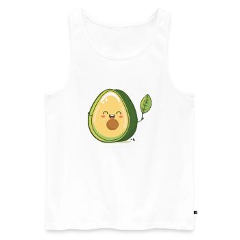 Le délicieux avocat - Débardeur bio Premium Homme - blanc - Devant - Michal (187cm)