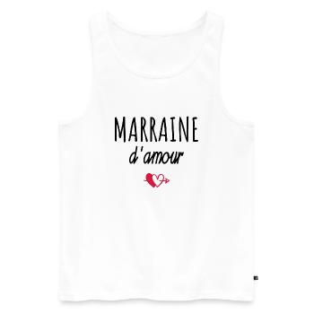 marraine d amour - Débardeur bio Premium Homme - blanc - Devant - Michal (187cm)