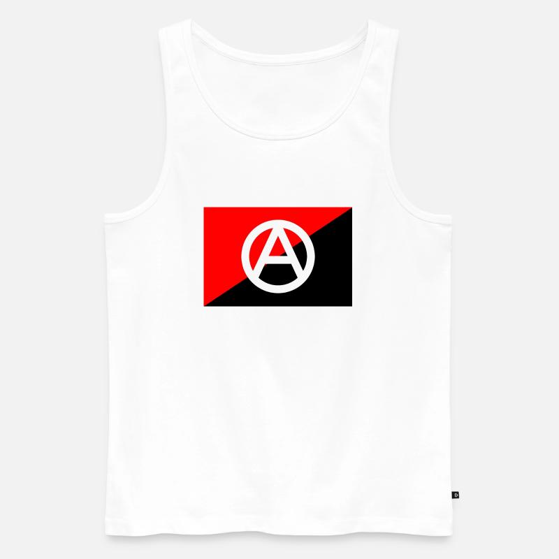 Anarchie - Männer Premium Bio Tank Top - Weiß