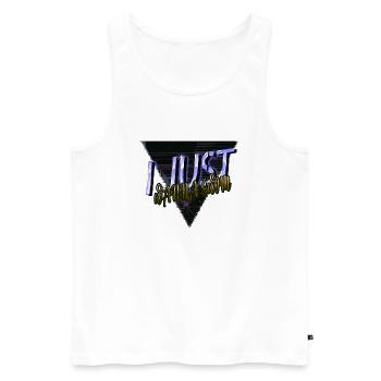 Jokes Swim Team Birthday Swimming Gift Bicycle - Men's Premium Organic Tank Top - white - Front - Michal (187cm)