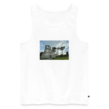 Église de San Nicola a Capo di Bove, Appia Antica - Débardeur bio Premium Homme - blanc - Devant - AI Model Male 178 light (178cm)