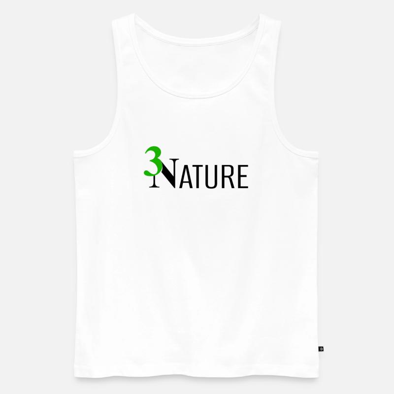 3nature - Männer Premium Bio Tank Top - Weiß
