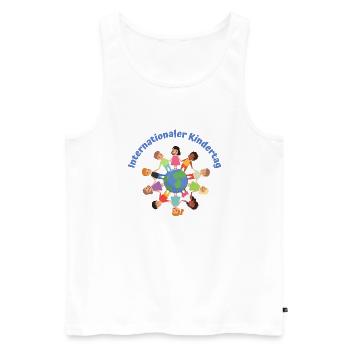 Internationaler Kindertag - Männer Premium Bio Tank Top - Weiß - Vorne - Michal (187cm)