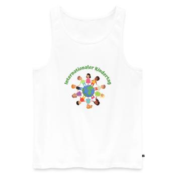 Internationaler Kindertag - Männer Premium Bio Tank Top - Weiß - Vorne - Michal (187cm)