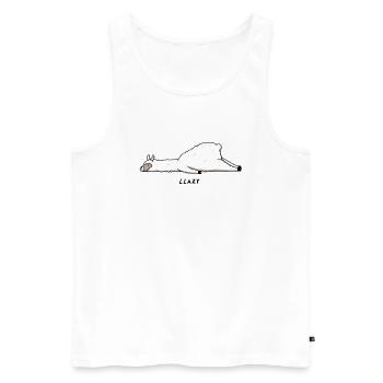 Llazy - Männer Premium Bio Tank Top - Weiß - Vorne - Michal (187cm)