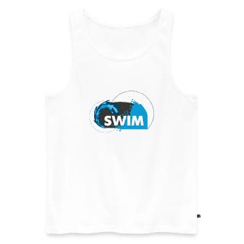 Natation triathlon - Débardeur bio Premium Homme - blanc - Devant - Michal (187cm)