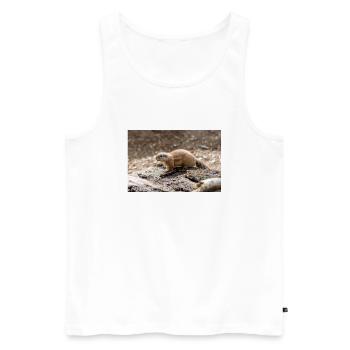 Spermophiles africains Borstenhörnchen Xerus - Débardeur bio Premium Homme - blanc - Devant - Michal (187cm)