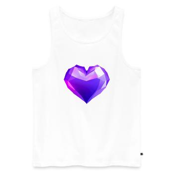 Valentine's Day, Wedding, Mother's Day, Love, Engagement - Men's Premium Organic Tank Top - white - Front - Michal (187cm)