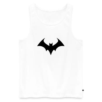 Bat - Men's Premium Organic Tank Top - white - Front - AI Model Male 178 light (178cm)