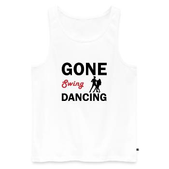 Dancing Dance Music - Männer Premium Bio Tank Top - Weiß - Vorne - Michal (187cm)