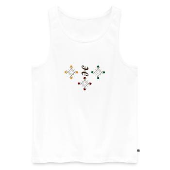 design berbère amazigh kabyle - Débardeur bio Premium Homme - blanc - Devant - AI Model Male 178 light (178cm)