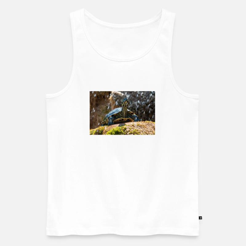 Yellow-bellied slider Trachemys scripta scripta - Men's Premium Organic Tank Top - white