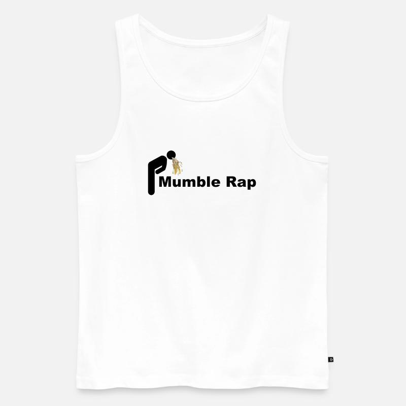 Mumble Rap - Männer Premium Bio Tank Top - Weiß