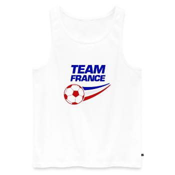 team france soccer - Männer Premium Bio Tank Top - Weiß - Vorne - Michal (187cm)