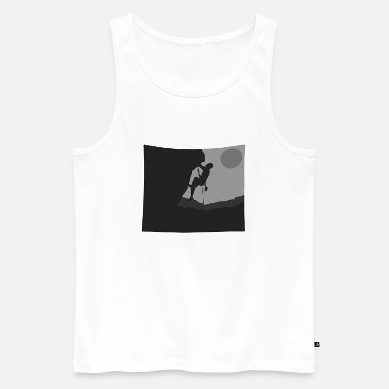 Rock Climbing - Männer Premium Bio Tank Top - Weiß
