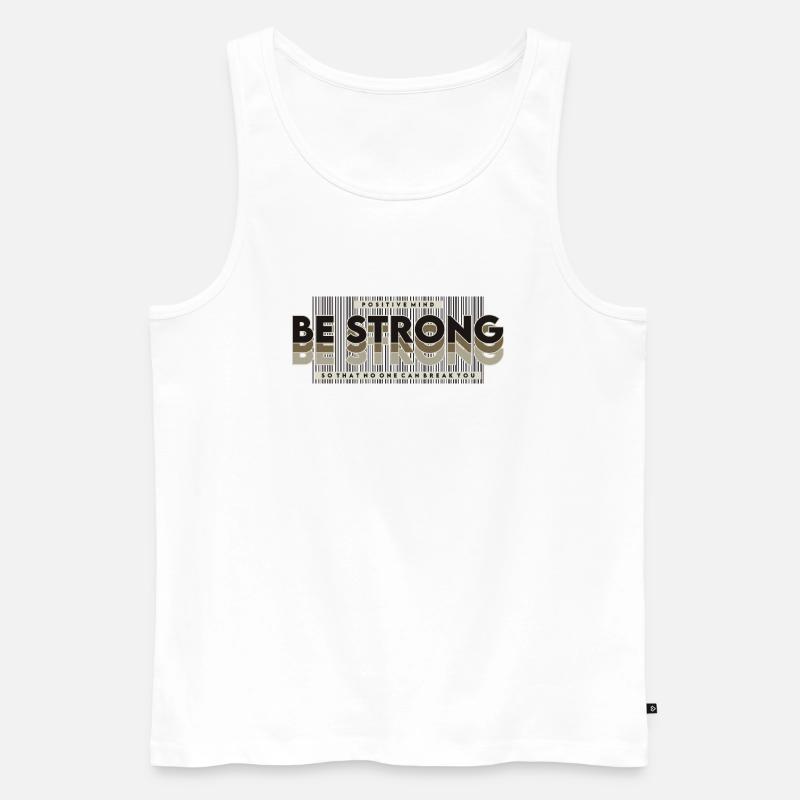 SEI STARK - Männer Premium Bio Tank Top - Weiß