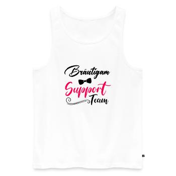 bräutigam support team - Männer Premium Bio Tank Top - Weiß - Vorne - AI Model Male 178 light (178cm)