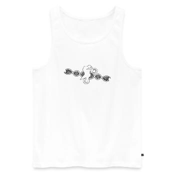 Motorradfan Motorrad Motorcross Motorradfahrer - Männer Premium Bio Tank Top - Weiß - Vorne - Michal (187cm)