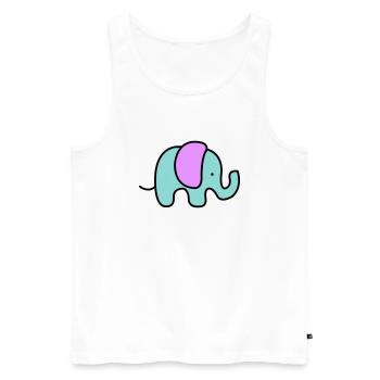 Baby Elephant - Men's Premium Organic Tank Top - white - Front - Michal (187cm)