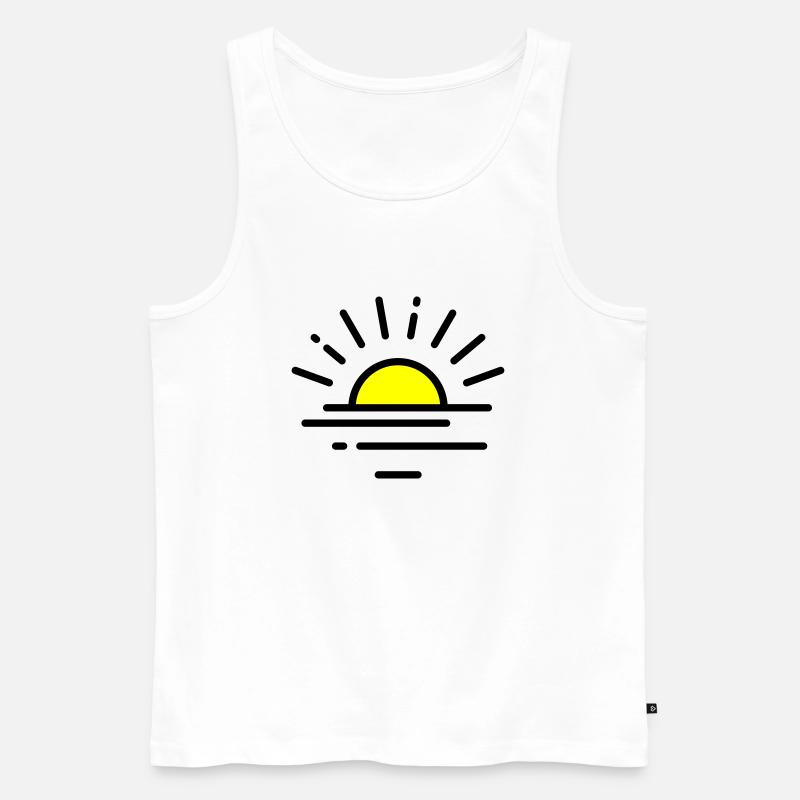aufgehende Sonne - Männer Premium Bio Tank Top - Weiß