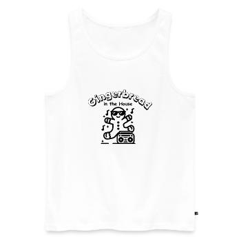 Gingerbread in the House - Männer Premium Bio Tank Top - Weiß - Vorne - AI Model Male 178 light (178cm)